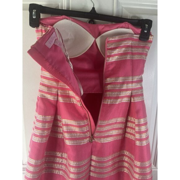 Lilly Pulitzer NEW Y2k Woman’s Sami Ryan Strapless Dress Stripe Size 2 Glam - Picture 7 of 9